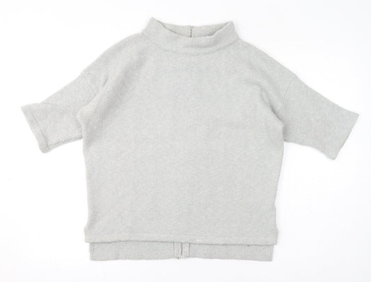Womens UK Size XS French Connection Grey Full Zip Jumper