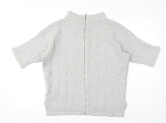 Womens UK Size XS French Connection Grey Full Zip Jumper