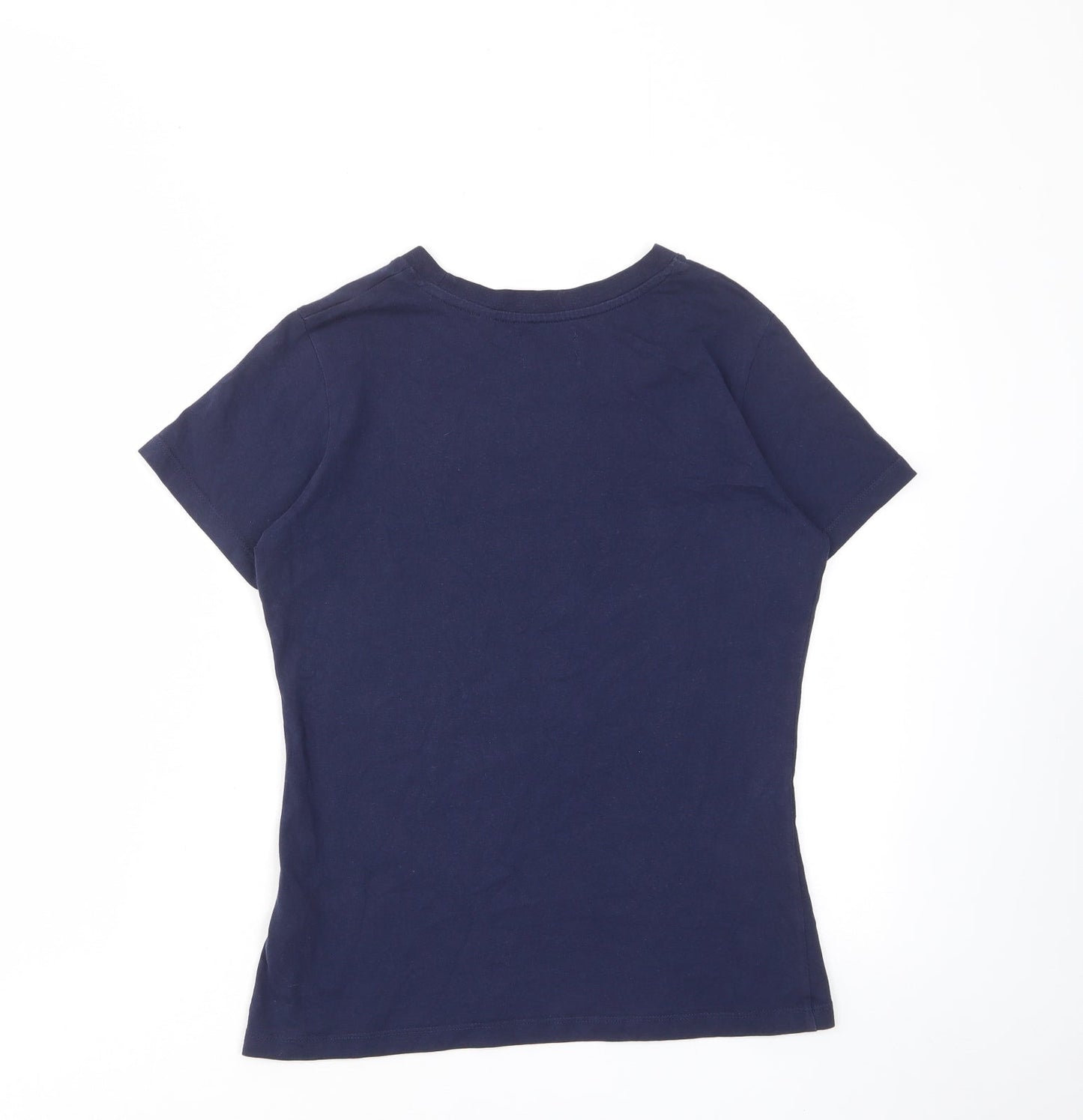 Womens UK Size 10 Lee Cooper Blue Basic T-Shirt