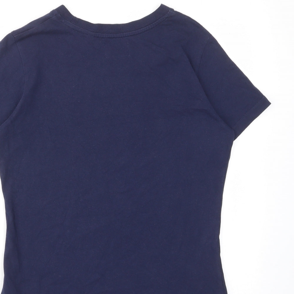 Womens UK Size 10 Lee Cooper Blue Basic T-Shirt