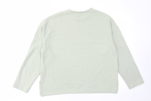 Womens UK Size L Stradivarius Green Pullover Jumper