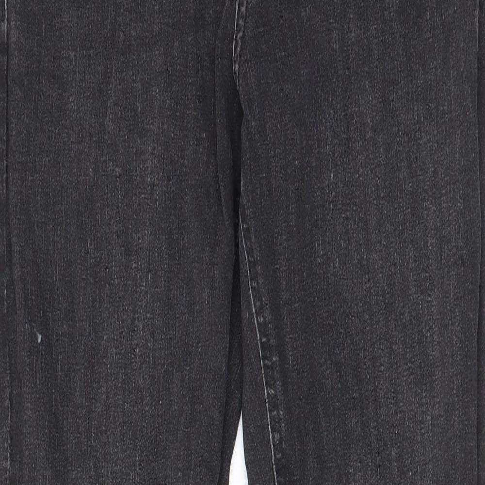 Denim & Co. Mens Grey Cotton Straight Jeans Size 30 in L30 in Regular Button - Pockets, Belt Loops