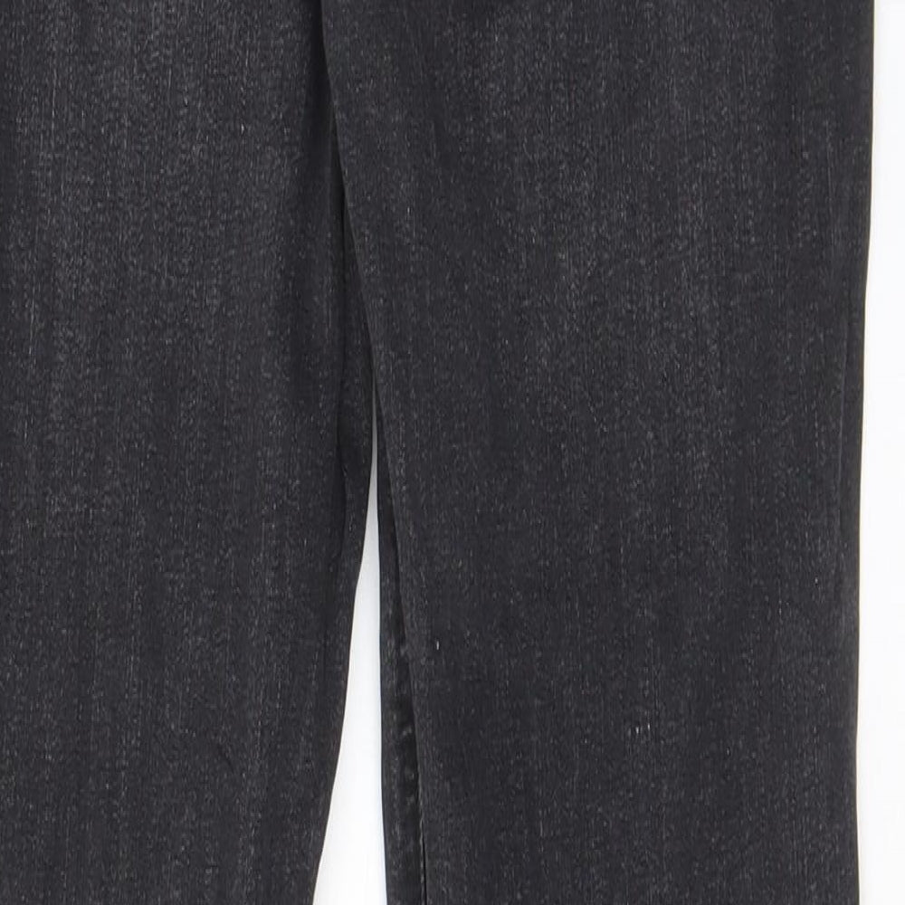 Denim & Co. Mens Grey Cotton Straight Jeans Size 30 in L30 in Regular Button - Pockets, Belt Loops