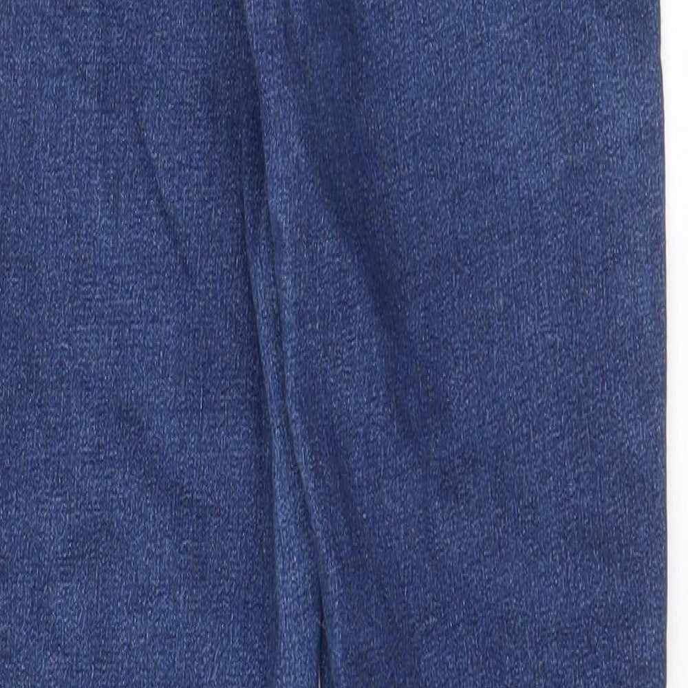 Zara Womens Blue Cotton Skinny Jeans Size 8 L27 in Regular Zip - Pockets, Belt Loops