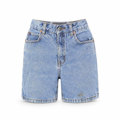Adams Boys Blue Cotton Bermuda Shorts Size 6 Years L6 in Regular Zip - Pockets, Belt Loops, Elastic waist