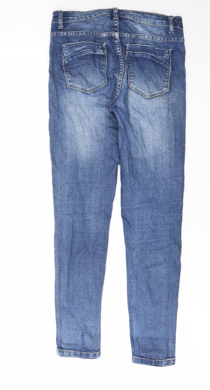 Womens UK Size 8 MOMOKROM Regular Fit Skinny Blue Jeans