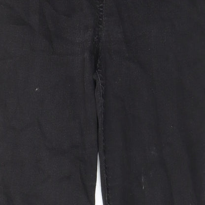 TU Womens Grey Cotton Skinny Jeans Size 12 L30 in Regular - Elastic waist