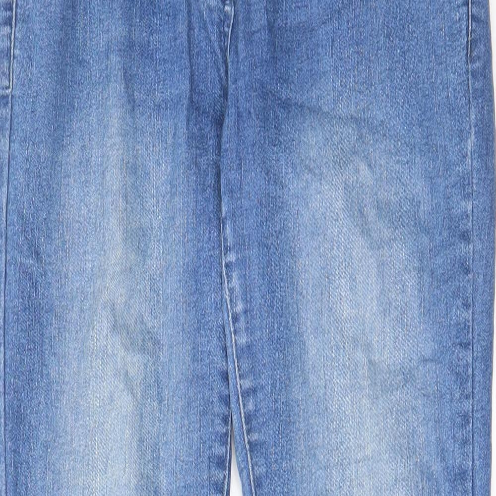 Quiz Womens Blue Cotton Skinny Jeans Size 8 L30 in Regular Zip - Pockets