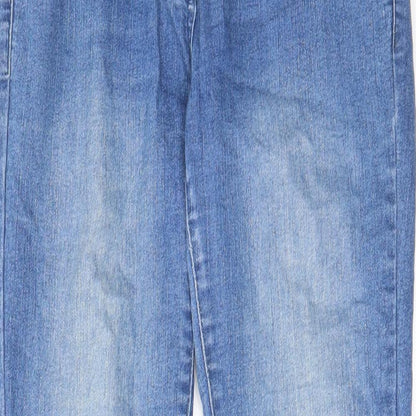 Quiz Womens Blue Cotton Skinny Jeans Size 8 L30 in Regular Zip - Pockets