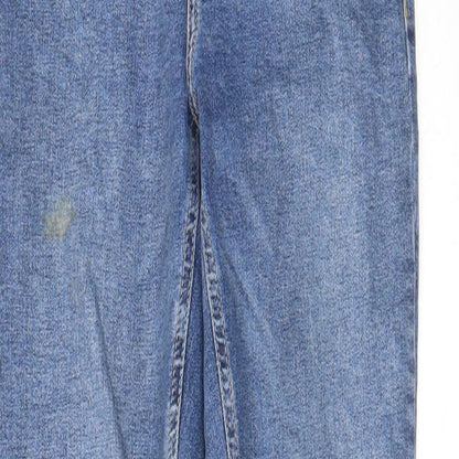 Topshop Womens Blue Cotton Skinny Jeans Size 28 in L32 in Regular Zip - Pockets, Belt Loops