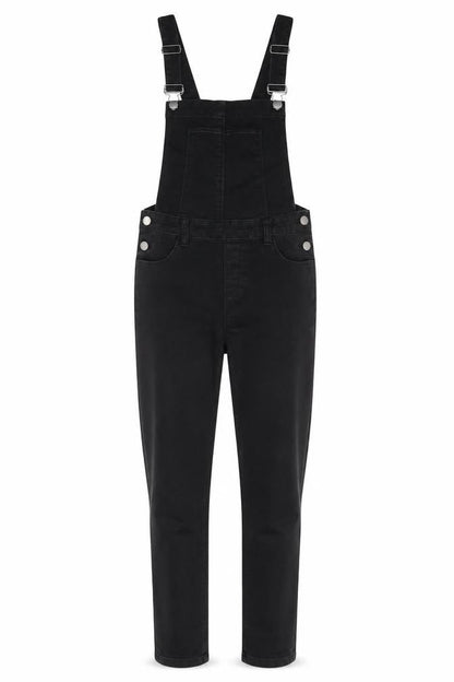 Womens UK Size 6 Denim & Co. One-Piece Black Dungaree
