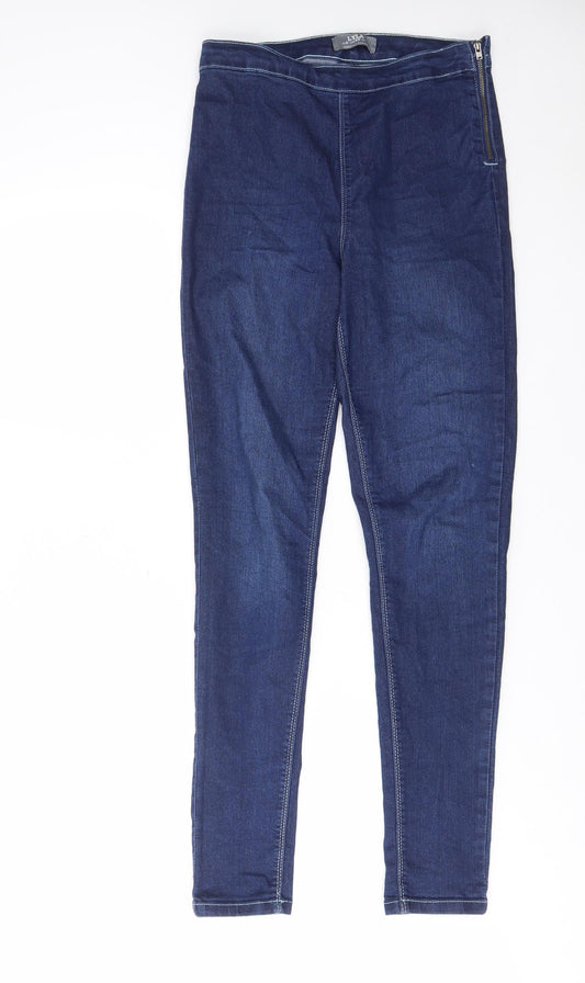 Dorothy Perkins Womens Blue Cotton Skinny Jeans Size 10 L30 in Regular Zip
