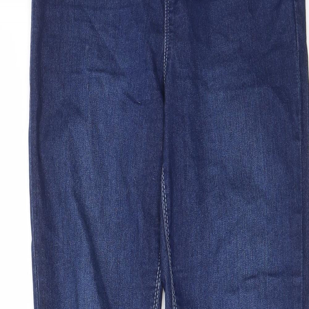 Dorothy Perkins Womens Blue Cotton Skinny Jeans Size 10 L30 in Regular Zip