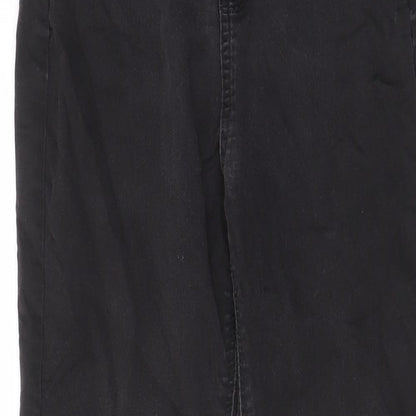 Peacocks Womens Black Cotton Skinny Jeans Size 10 L26 in Regular Zip - Pockets, Belt Loops