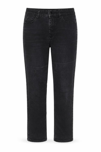 Atelier Gardeur Womens Black Cotton Straight Jeans Size 10 L28 in Regular Zip - Pockets, Belt Loops