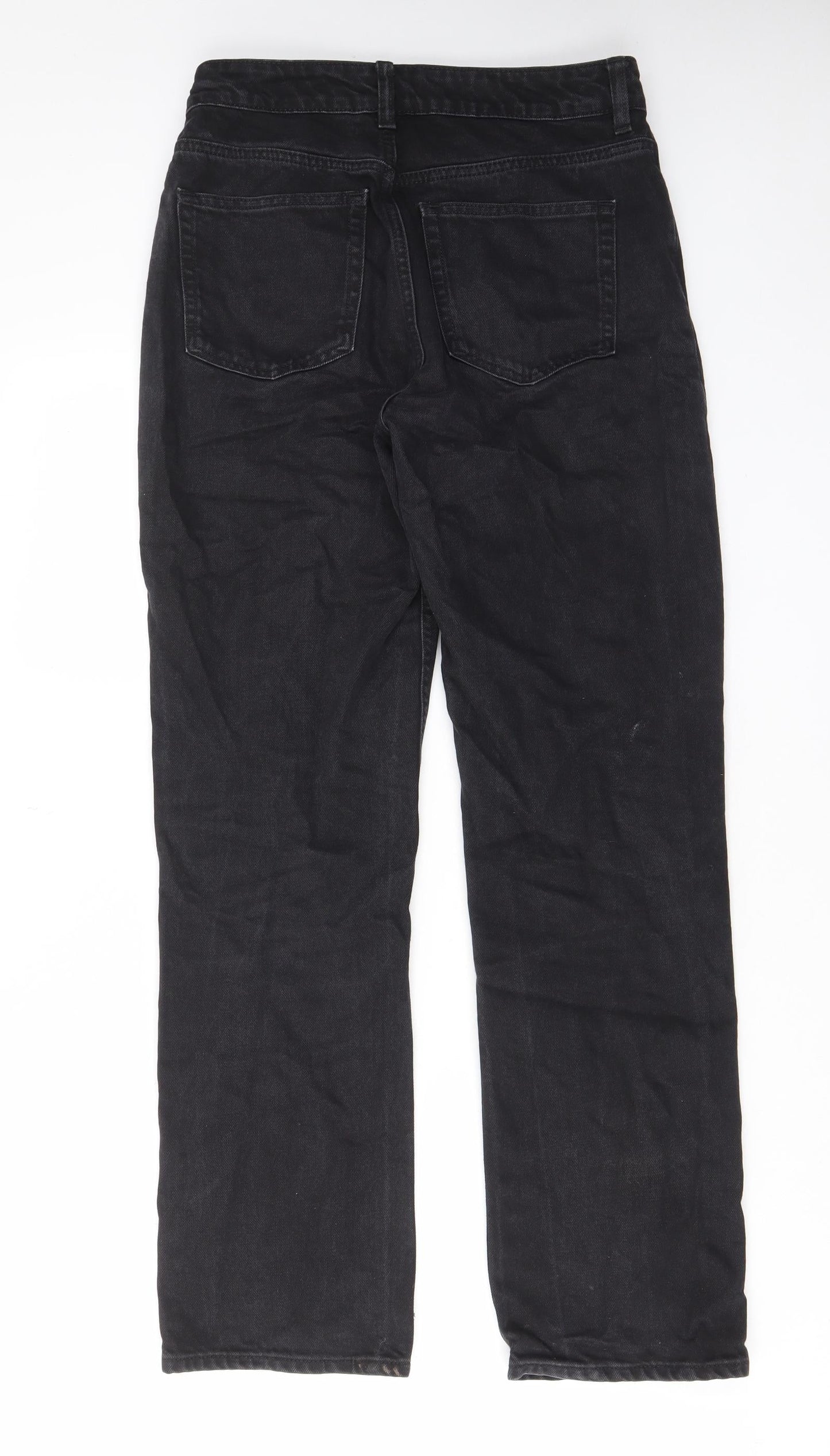Womens UK Size 10 H&M Regular Fit Straight Black Jeans
