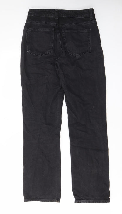 Womens UK Size 10 H&M Regular Fit Straight Black Jeans