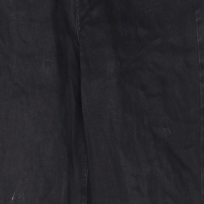 Womens UK Size 10 H&M Regular Fit Straight Black Jeans