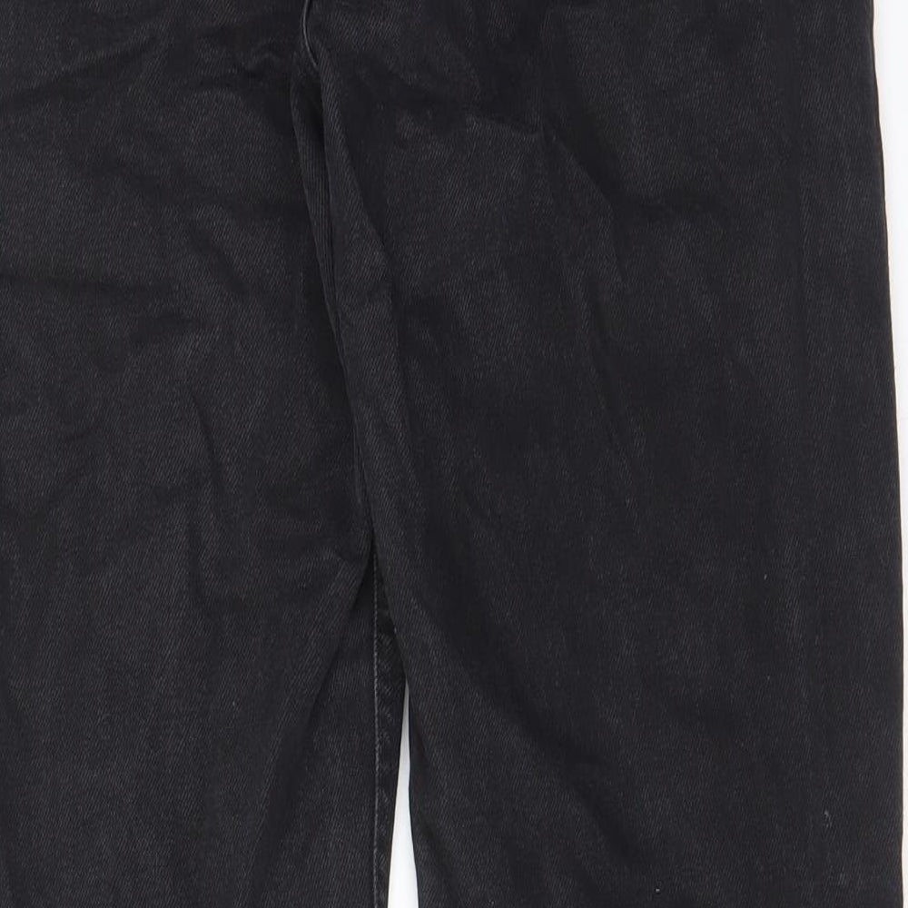 Womens UK Size 10 H&M Regular Fit Straight Black Jeans