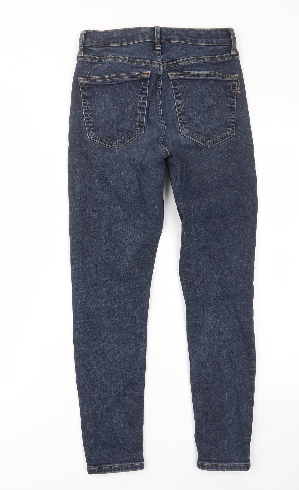 Topshop Womens Blue Cotton Skinny Jeans Size 28 in L30 in Regular Zip - Pockets, Belt Loops