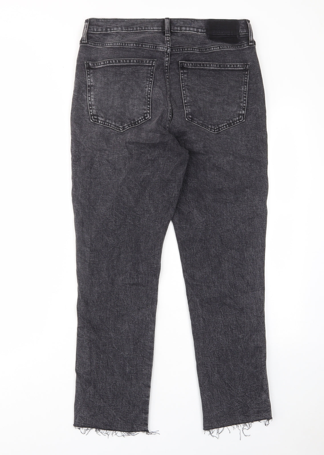 Gap Womens Grey Cotton Straight Jeans Size 30 in L26 in Regular Zip - Pockets, Belt Loops