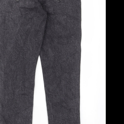 Gap Womens Grey Cotton Straight Jeans Size 30 in L26 in Regular Zip - Pockets, Belt Loops