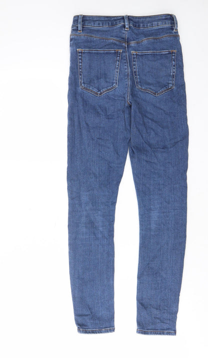 ASOS Womens Blue Cotton Skinny Jeans Size 25 in L30 in Regular Zip - Pockets, Belt Loops