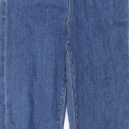 ASOS Womens Blue Cotton Skinny Jeans Size 25 in L30 in Regular Zip - Pockets, Belt Loops