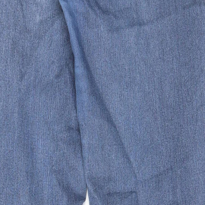 Womens UK Size 29 in H&M Regular Fit Straight Blue Jeans