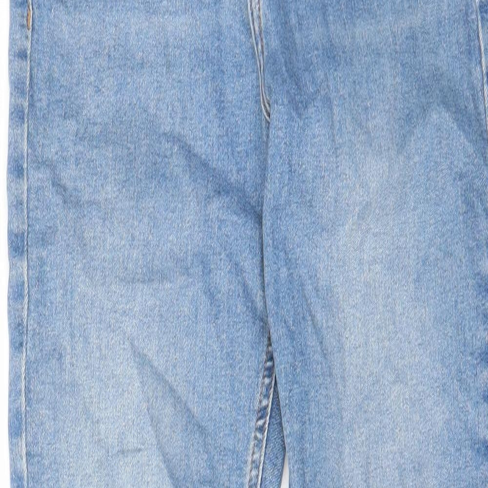 Topshop Womens Blue Cotton Skinny Jeans Size 26 in L32 in Regular Zip - Pockets, Belt Loops