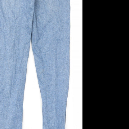 Topshop Womens Blue Cotton Skinny Jeans Size 26 in L32 in Regular Zip - Pockets, Belt Loops