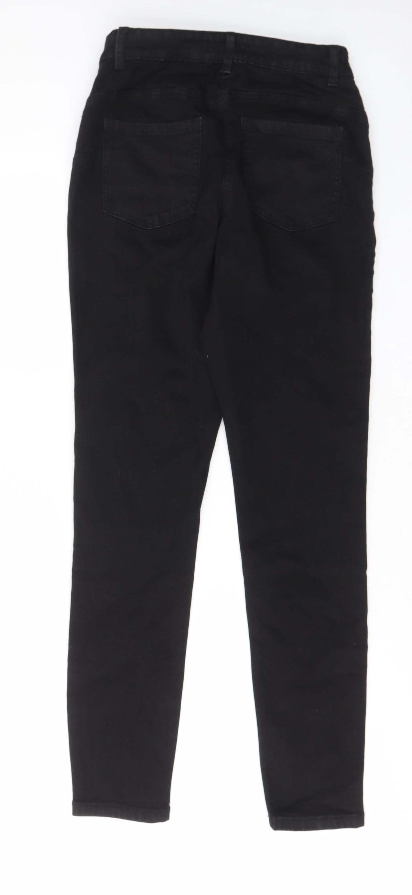 Denim & Co. Womens Black Cotton Skinny Jeans Size 10 L30 in Regular Zip - Pockets, Belt Loops