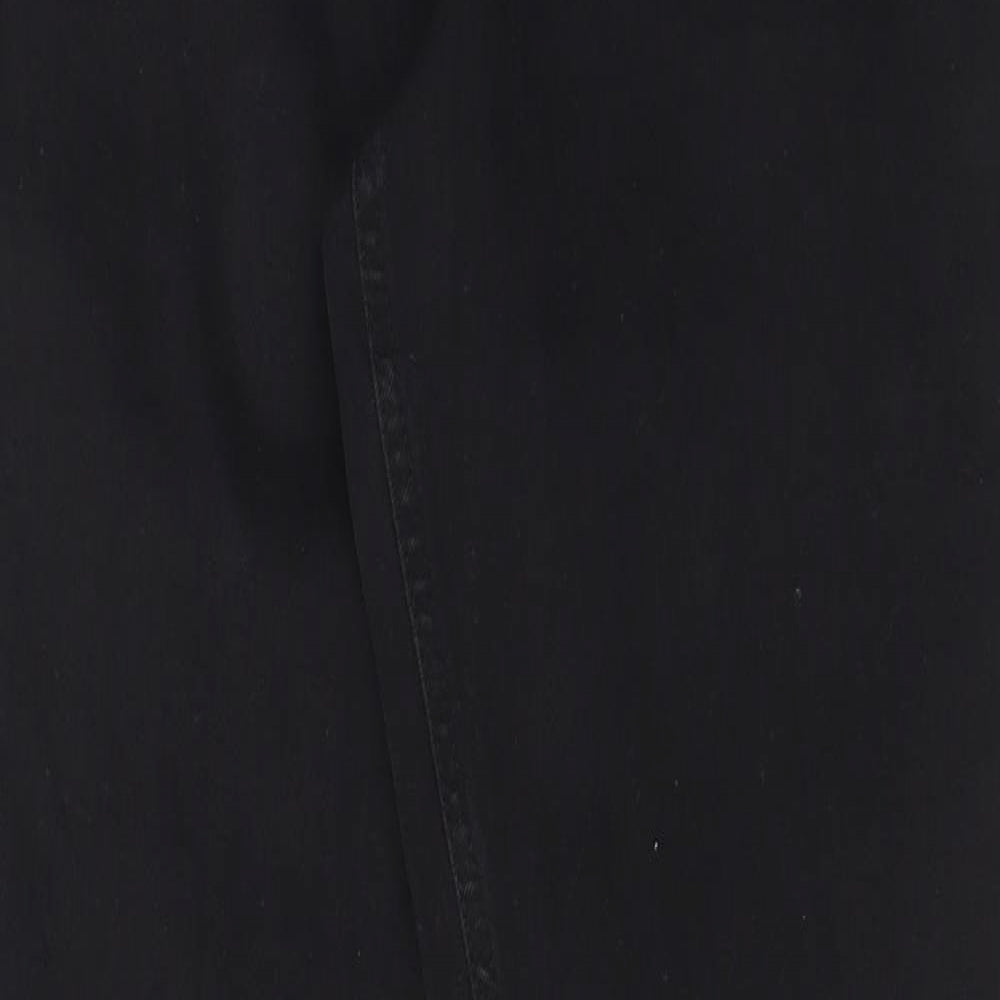 Denim & Co. Womens Black Cotton Skinny Jeans Size 10 L30 in Regular Zip - Pockets, Belt Loops