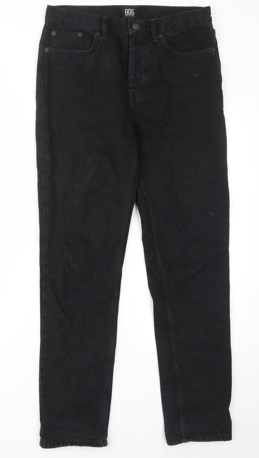 BDG Womens Black Cotton Straight Jeans Size 28 in L32 in Regular Zip - Pockets, Belt Loops