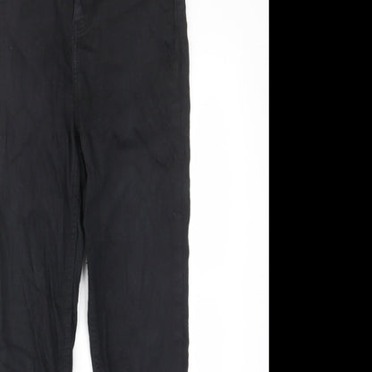 F&F Womens Black Cotton Skinny Jeans Size 8 L25 in Regular Zip - Pockets, Belt Loops