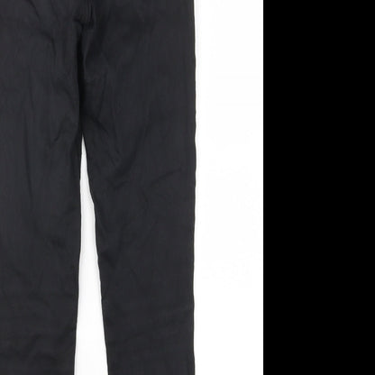 F&F Womens Black Cotton Skinny Jeans Size 8 L25 in Regular Zip - Pockets, Belt Loops