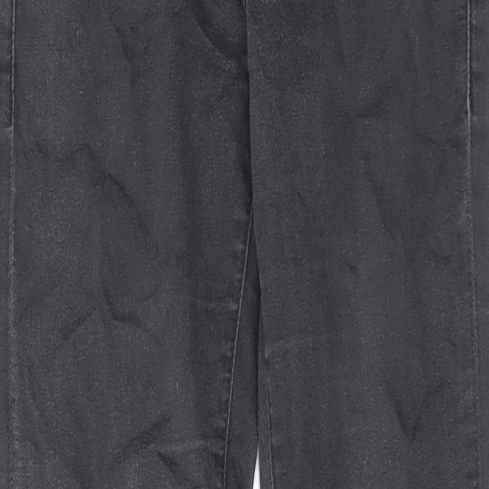 Topshop Womens Grey Cotton Skinny Jeans Size 28 in L30 in Regular Zip - Pockets, Belt Loops