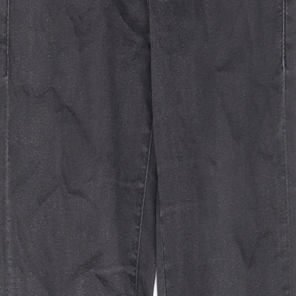 Topshop Womens Grey Cotton Skinny Jeans Size 28 in L30 in Regular Zip - Pockets, Belt Loops