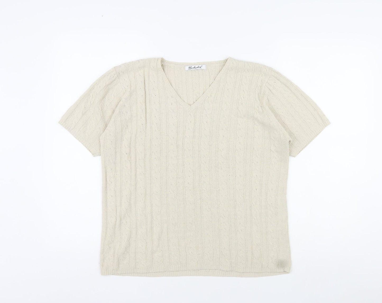 Womens UK Size 14 Berkertex Beige Pullover Jumper