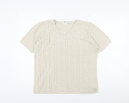 Womens UK Size 14 Berkertex Beige Pullover Jumper
