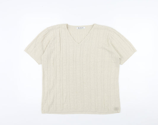 Womens UK Size 14 Berkertex Beige Pullover Jumper