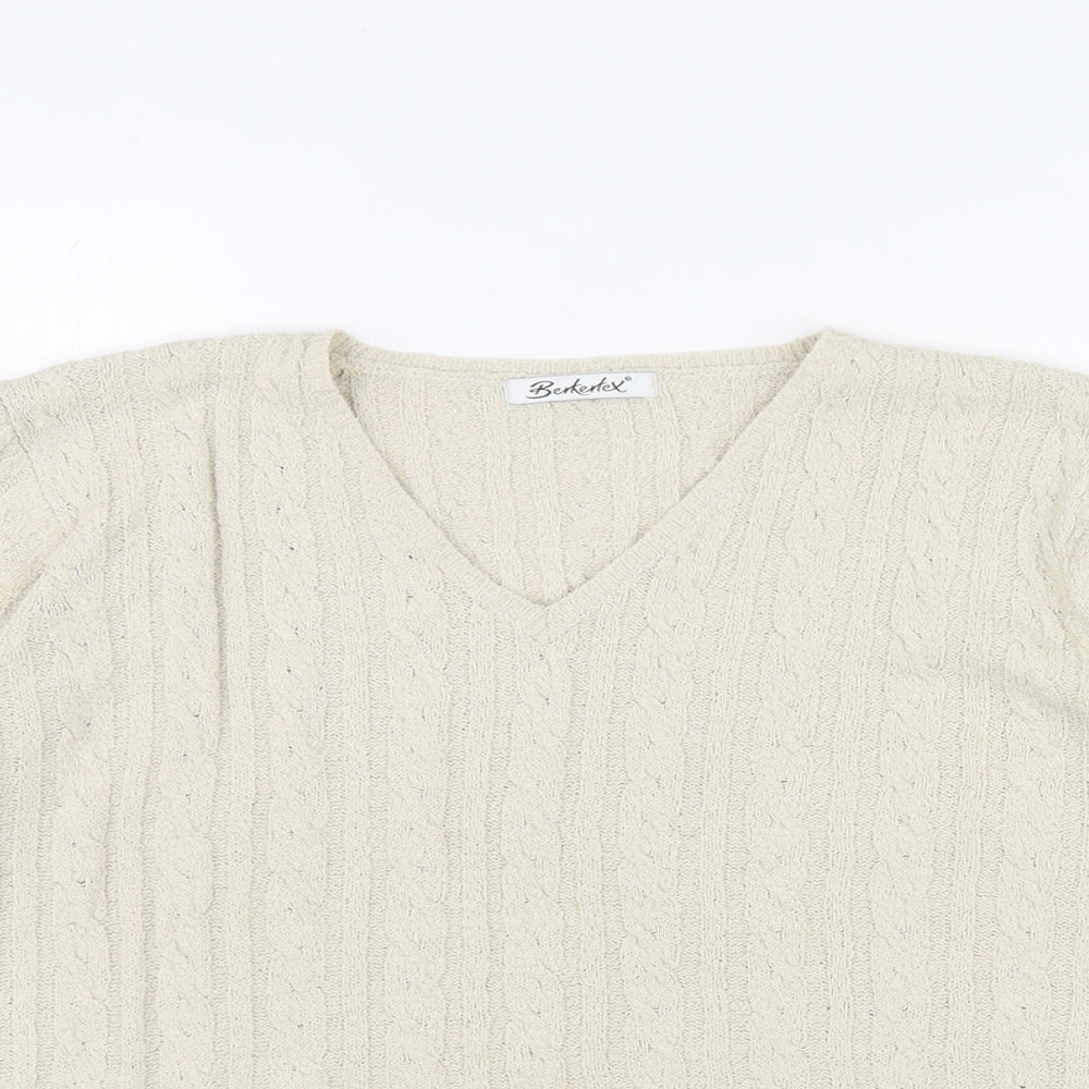 Womens UK Size 14 Berkertex Beige Pullover Jumper