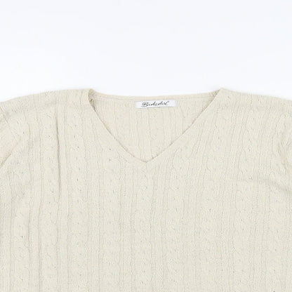 Womens UK Size 14 Berkertex Beige Pullover Jumper