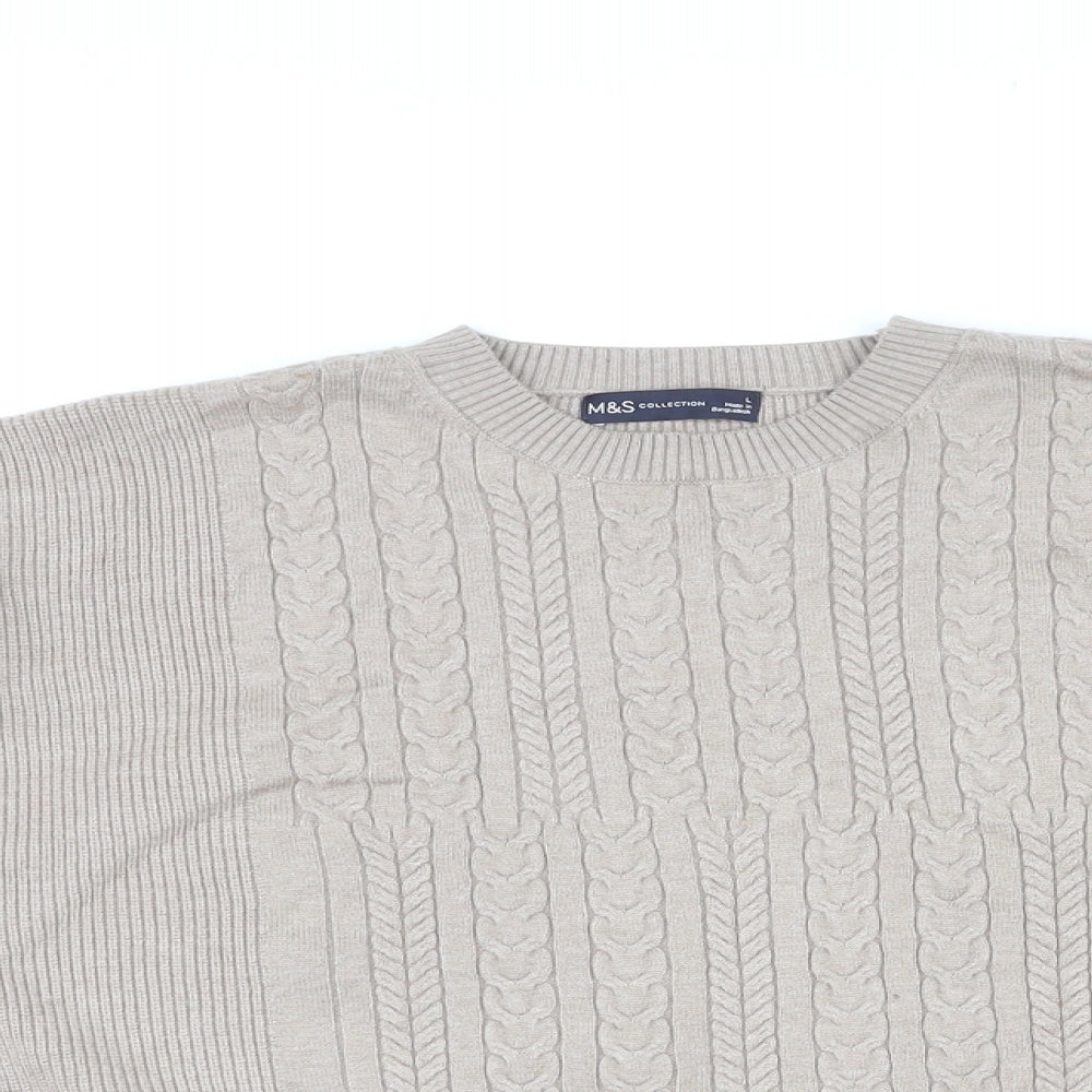 Womens UK Size L Marks and Spencer Grey Pullover Jumper