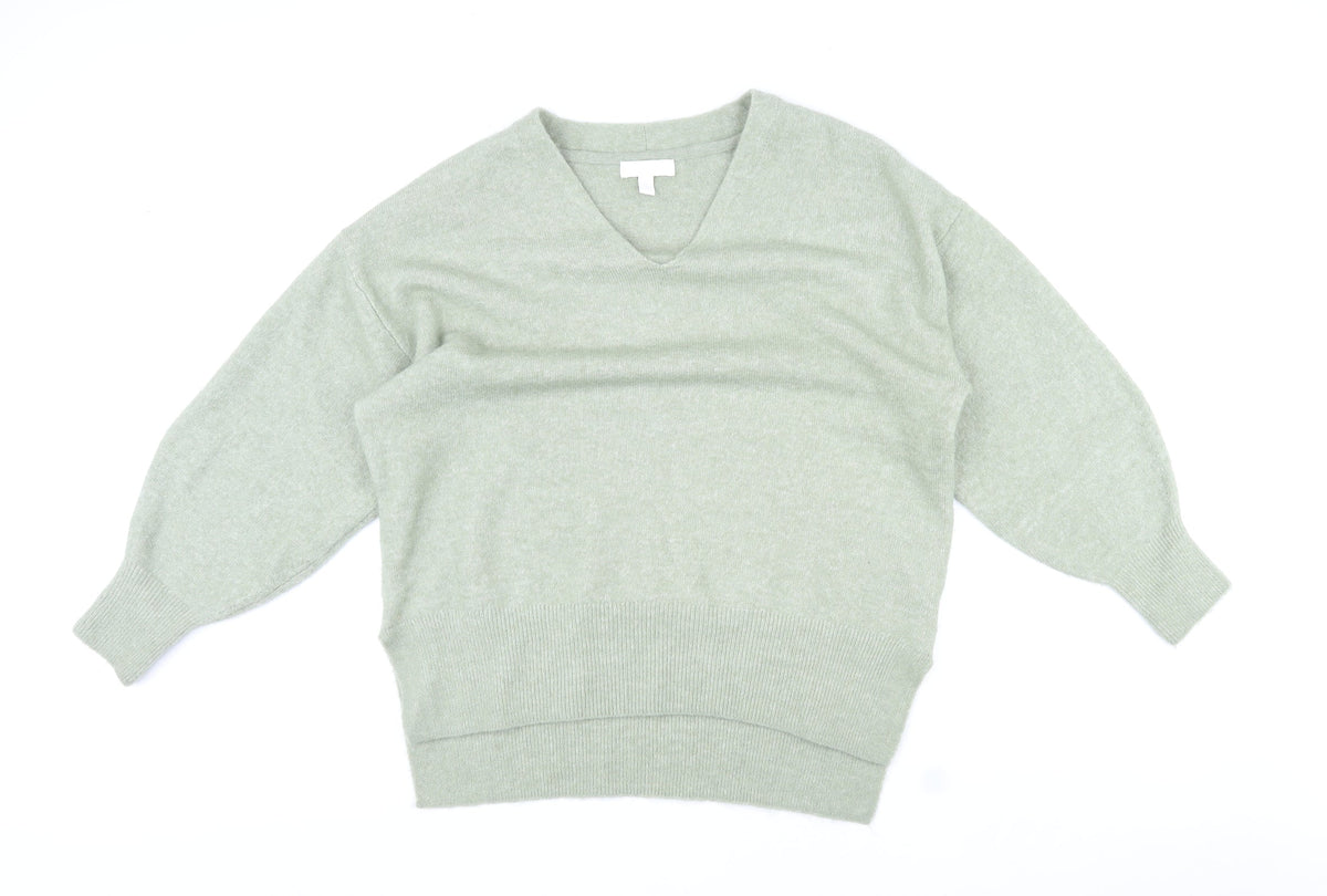 Womens UK Size M H&M Green Pullover Jumper