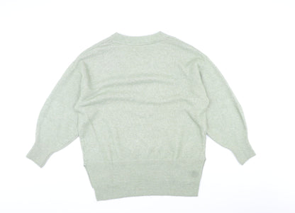 Womens UK Size M H&M Green Pullover Jumper