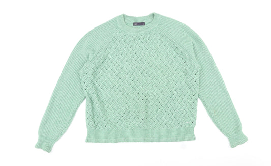 Womens UK Size L Marks and Spencer Green Pullover Jumper