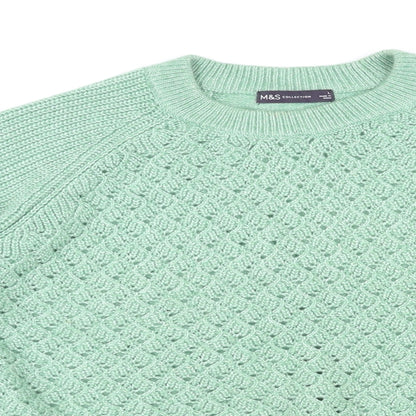 Womens UK Size L Marks and Spencer Green Pullover Jumper