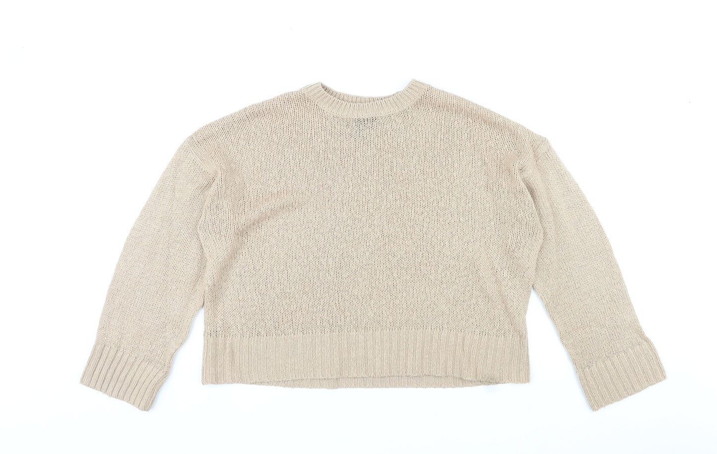 Womens UK Size M New Look Beige Pullover Jumper