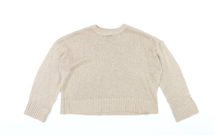 Womens UK Size M New Look Beige Pullover Jumper